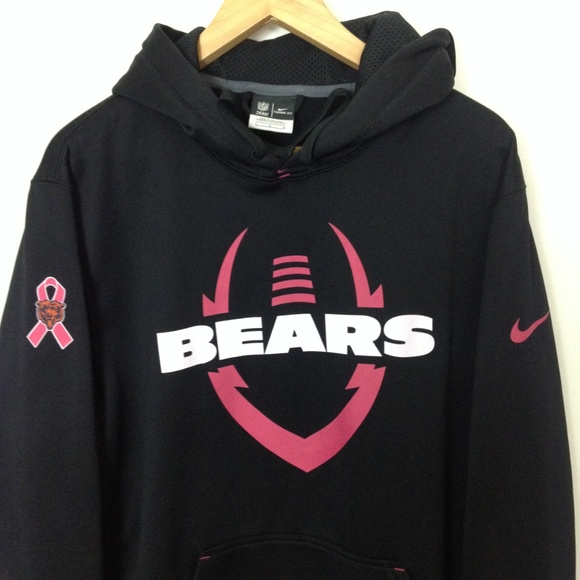 Nike Shirts | Nike Nfl Chicago Bears Breast Cancer Hoodie Sweat | Poshmark